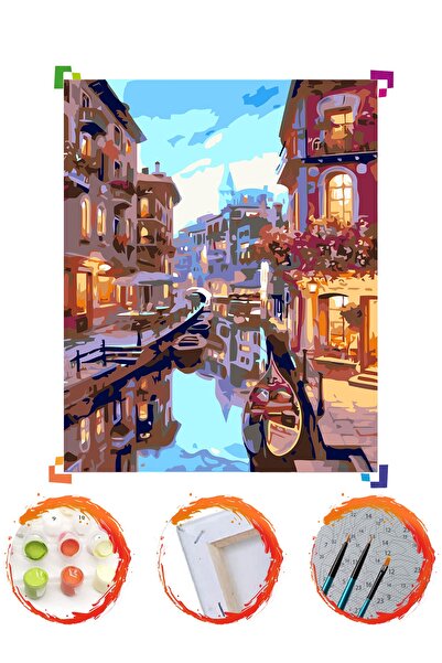 PlusHobby Plus Hobby Venedik Sayılarla Boyama Seti 40x50cm Tuval