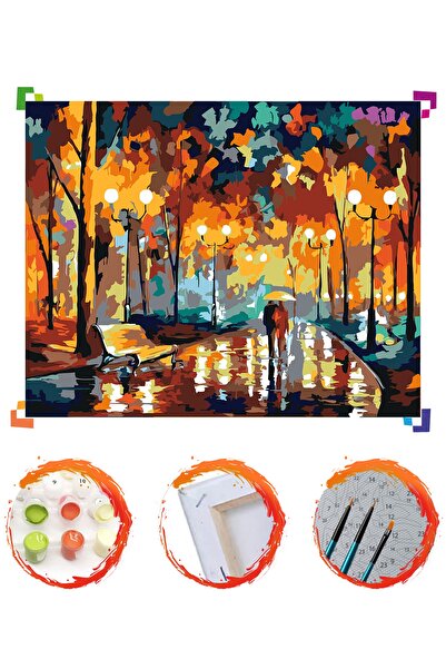 PlusHobby Sb70- Romantik Yürüyüş Sayılarla Boyama Seti 40x50cm Tuval