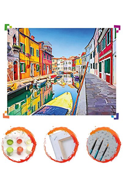 PlusHobby Venedik Kanalı Sayılarla Boyama Seti Sb81 40x50cm Tuval