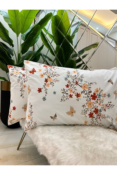 Özcan Ev Tekstil Gold Pillow Case Set of 2 100% Cotton