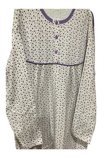 Sefa Giyim Plus Size Neck Mother's Nightgown Pajamas