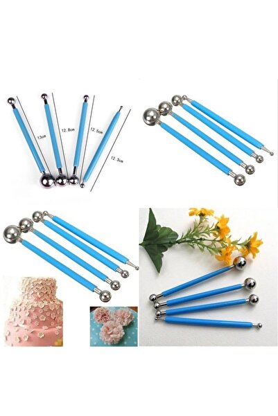 akyolgıda Top Uçlu Metal Marzipan Set 4 Parça