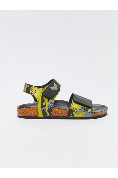 LC Waikiki Sandale pentru băieți cu velcro cu imprimeu de camuflaj