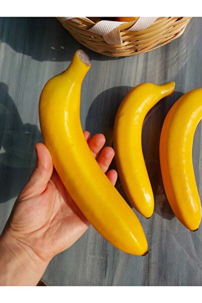 lolipophobi Yapay Meyve Yapay Muz 3 Adet, Dekor, Dekorasyon, Mutfak Dekor