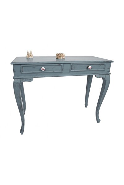 Evim Hizmet 120 Cm Çekmeceli Gri Eskitme Dresuar Makyaj Masası