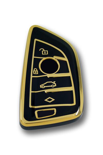 babikamium Bmw F Series Fem Type 4 زر أسود-ذهبي مفتاح السيارة غطاء التحكم عن ...