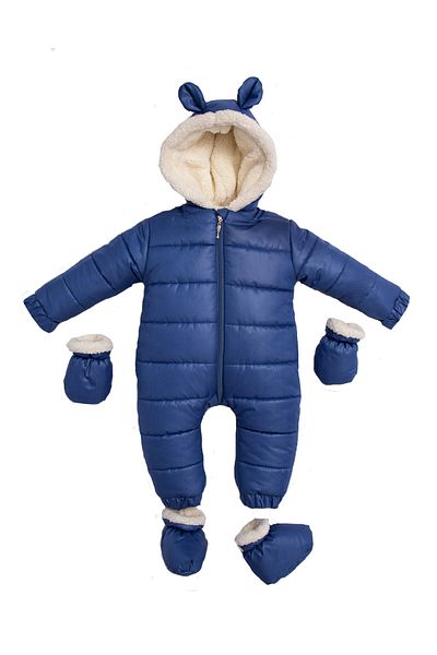 coppa kids Baby Astronaut Jumpsuit - Welsoft Inner - Zippered Track - Gloves - Winter