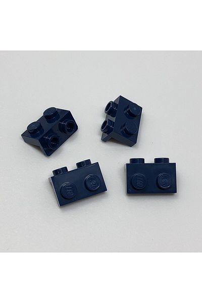 LEGO Original Custom Moc Creator Connection Part Bracket 1 X 2 - 1 X 2 Navy Blue 4 Pieces Will Be Sent
