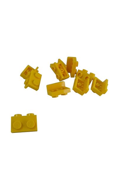 LEGO Original Custom Moc Creator Connection Part Bracket 1 X 2 - 1 X 2 Yellow 4 Pieces Will Be Sent