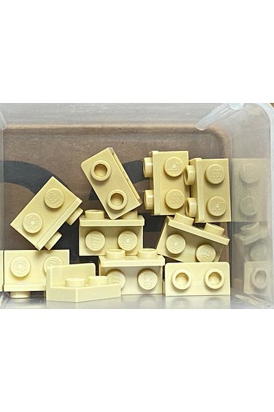 LEGO Original Moc Creator Reverse Connection Part Bracket 1 X 2 - 1 X 2 Tan 2 Pieces Will Be Sent