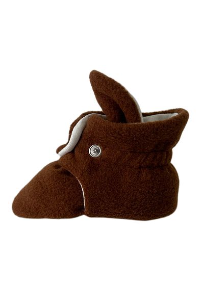 Baby Cais Collection Non-Slip Sole, Baby Slippers, First Step Home Shoes, Anti-Sweat Organic Cotton Lined Brown