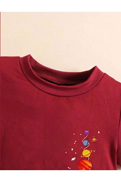 Machetta Kids Astronaut Balloon Planets Printed Oversize Children's T-shirt