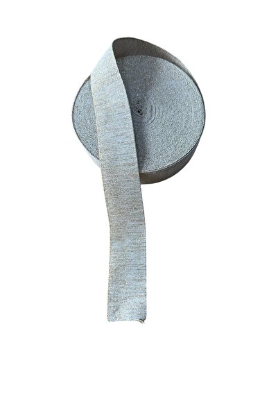 e tuhafiye Cauciuc țesut cu sclipici auriu de 5 metri (4 cm)