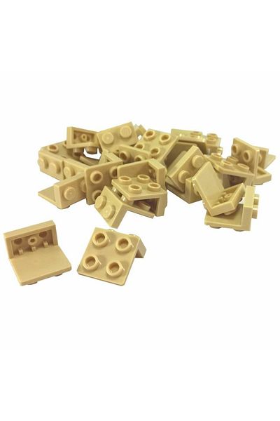 LEGO Original Creator Accessory Moc Connection Part Bracket 1 X 2 - 2 X 2 Tan 5 Pieces Will Be Sent