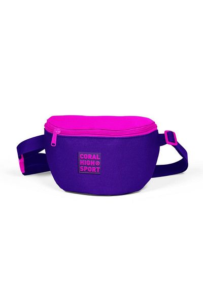 Coral High Sport Purple Pink Two Compartment Waist Bag 22609