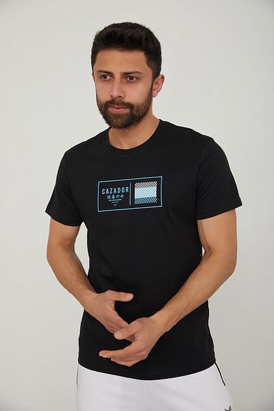 Cazador Ανδρικό μπλουζάκι με στάμπα Jazz 4198 Crew Neck
