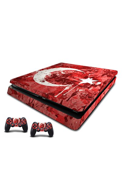 Sticker Market Ps4 Slim Bayrak 2 Playstation Kaplama Sticker Seti