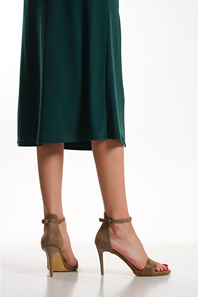 ZİESCE Esde Women's Mink Suede Platform Heeled Shoes