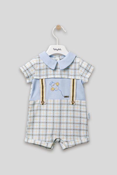 Babydola Helicopter Printed Button Detailed Holiday Unisex Jumpsuit 12701