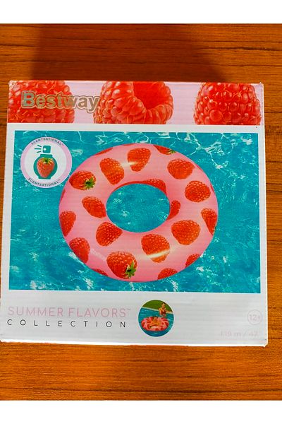 BESTWAY Strawberry Scented Bagel 119cm