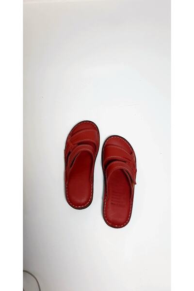 KAPAR Παντόφλες 100% γνήσιο δέρμα εσωτερικά και εξωτερικά σε χρώμα πλακάκι