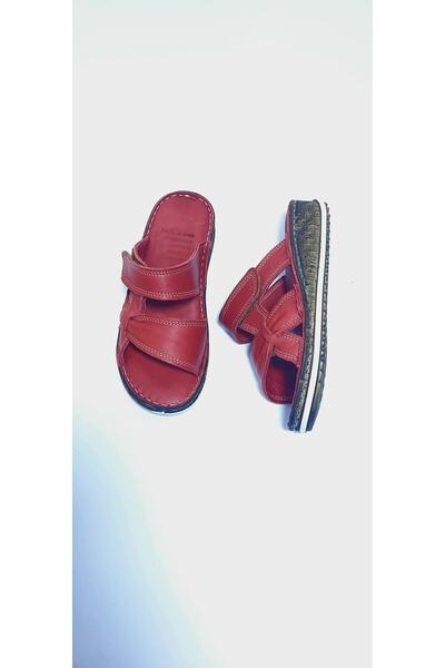 KAPAR Παντόφλες 100% γνήσιο δέρμα εσωτερικά και εξωτερικά σε χρώμα πλακάκι