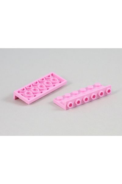 LEGO Original Creator Accessory Reverse Connection Part Bracket 2 X 6 - 1 X 6 Pink 2 Pieces Will Be Sent