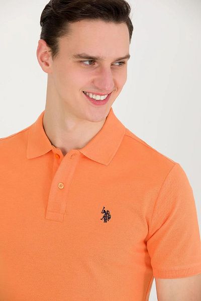 U.S. Polo Assn. Men's Orange Polo Neck T-shirt