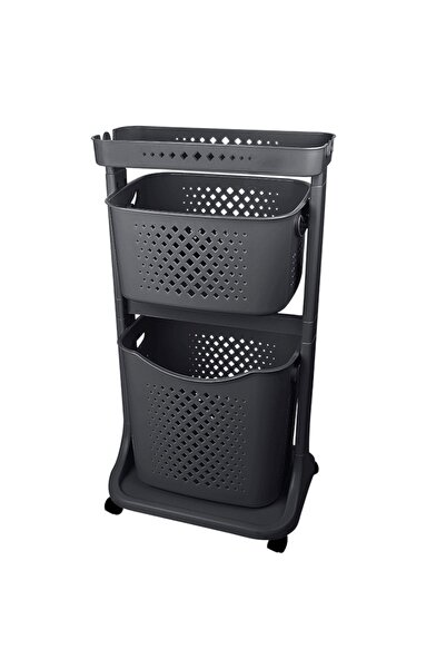 Dükkanönü Titiz Kat Kat Sepet Organizeri No:2 -antrasit Tp-748