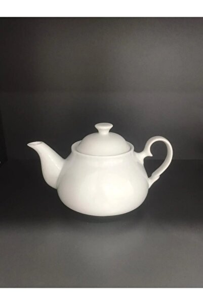 Asey Home إبريق شاي بورسلين أبيض 750 سم مكعب