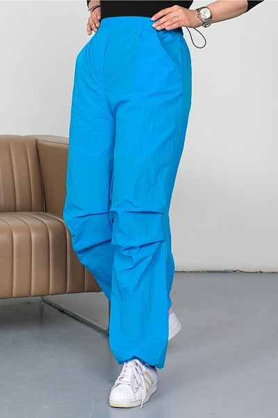 Bestenur Pantaloni Minay Parachute 490 - Albastru