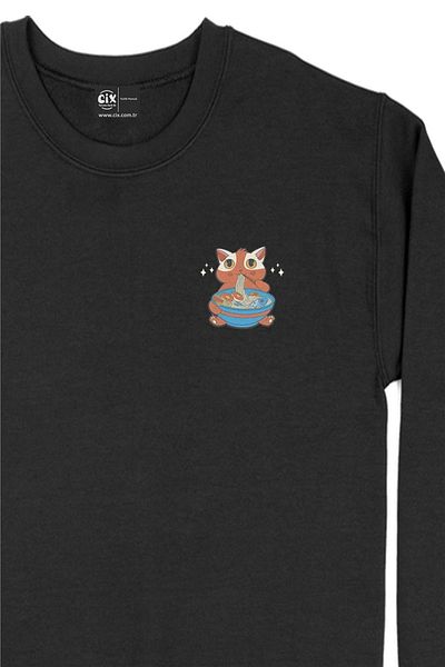Cix Φούτερ με στάμπα με σχέδιο Hungry Cat Fish Pocket