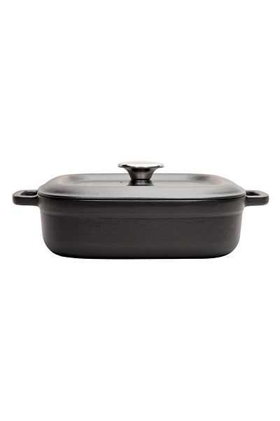 Sürel 26X26 Square Cast Pot with Black Aroma Lid