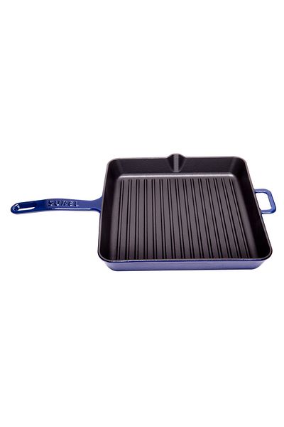 Sürel Blue Grilled Cast Iron Pan 30 Cm