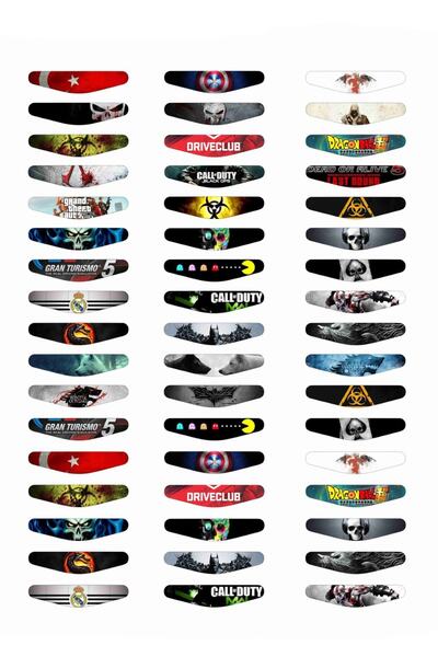 Sticker Market Dualshock Light Bar Renkli Playstation Kaplama Sticker Seti
