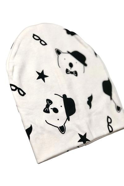 Cramer Double Layer Combed Cotton Interlock Baby Kids Beanie (Teddy Bear with Hat)