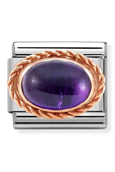 NOMİNATİON 9K Rose Gold Amethyst Classic Composable Link - 430507 /35
