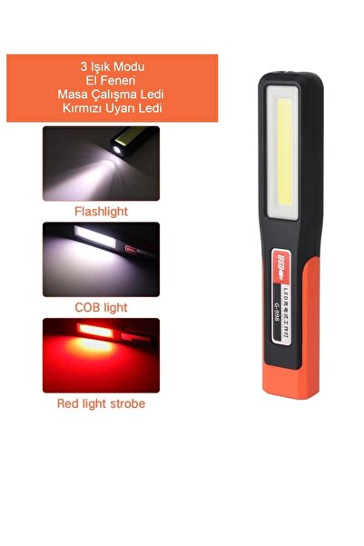 Bvs Elektronik El Feneri Şarjlı Led Aydınlatma Mıknatıslı