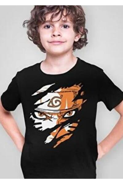 RYO FASHİON Nurota Unisex Short Black Sleeve Children's T-Shirt
