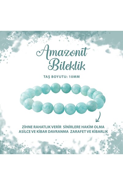 Deniz Doğal Taş سوار من الحجر الطبيعي مقاس 10 مم معتمد من أمازونيت