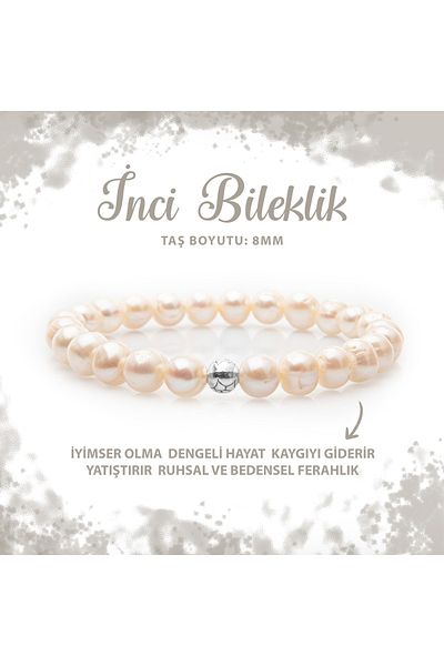 Deniz Doğal Taş سوار من اللؤلؤ الطبيعي المعتمد مقاس 8 مم