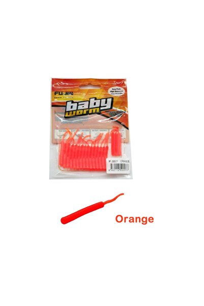 Fujin Baby Worm 5.2 Cm Floating Lrf Silikonu Orange