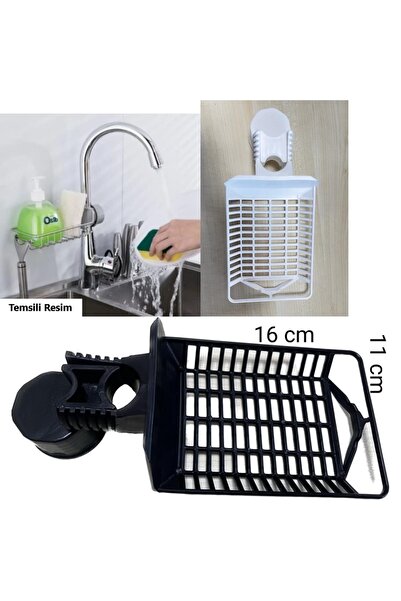 isgstore Musluğa Sabitlenen Sabun Ve Sünger Rafı Bulaşık Süngerliği Lavabo Ke...