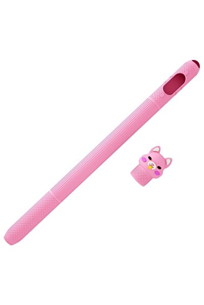 NANOSPACE Apple Pencil 2 Koruyucu Kaymaz Figürlü Kedi Silikon Kılıfı (ürün Kalem Değildir)