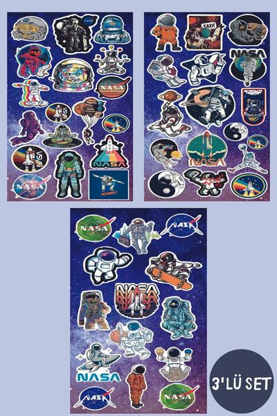 sanatıbedi 3-dijelni set naljepnica za laptop, telefon i tablet sa temom NASA...