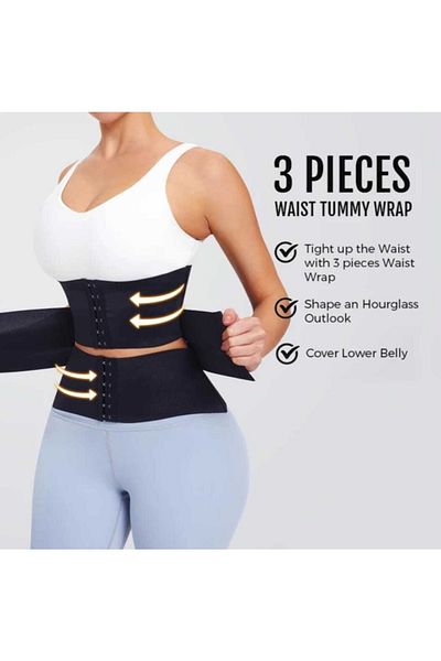 Fitsauna Fıtsauna Fitbelt Slimming Slimming Waist Wrapped Firming Knitted Rubber Agraph Waist Corset