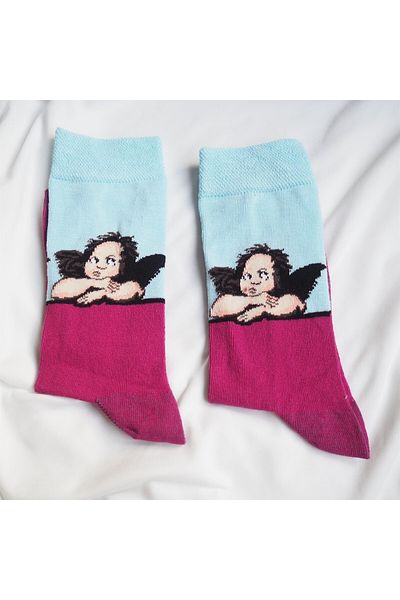 Planet Butik Angel Purple Blue Socks