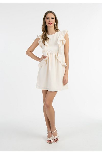 Faina Minikleid mit Rüschen