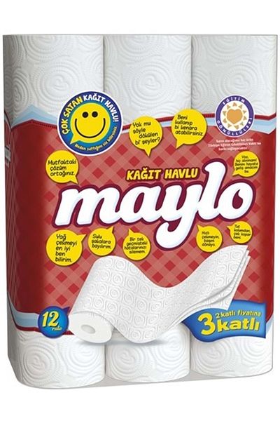 Maylo Super Paper Towel 3 Layer Set of 48 (4PK*12)
