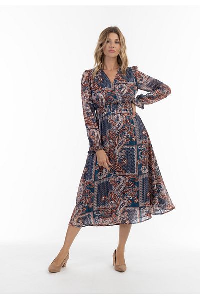 USHA Maxikleid a Paisley-Print nyní